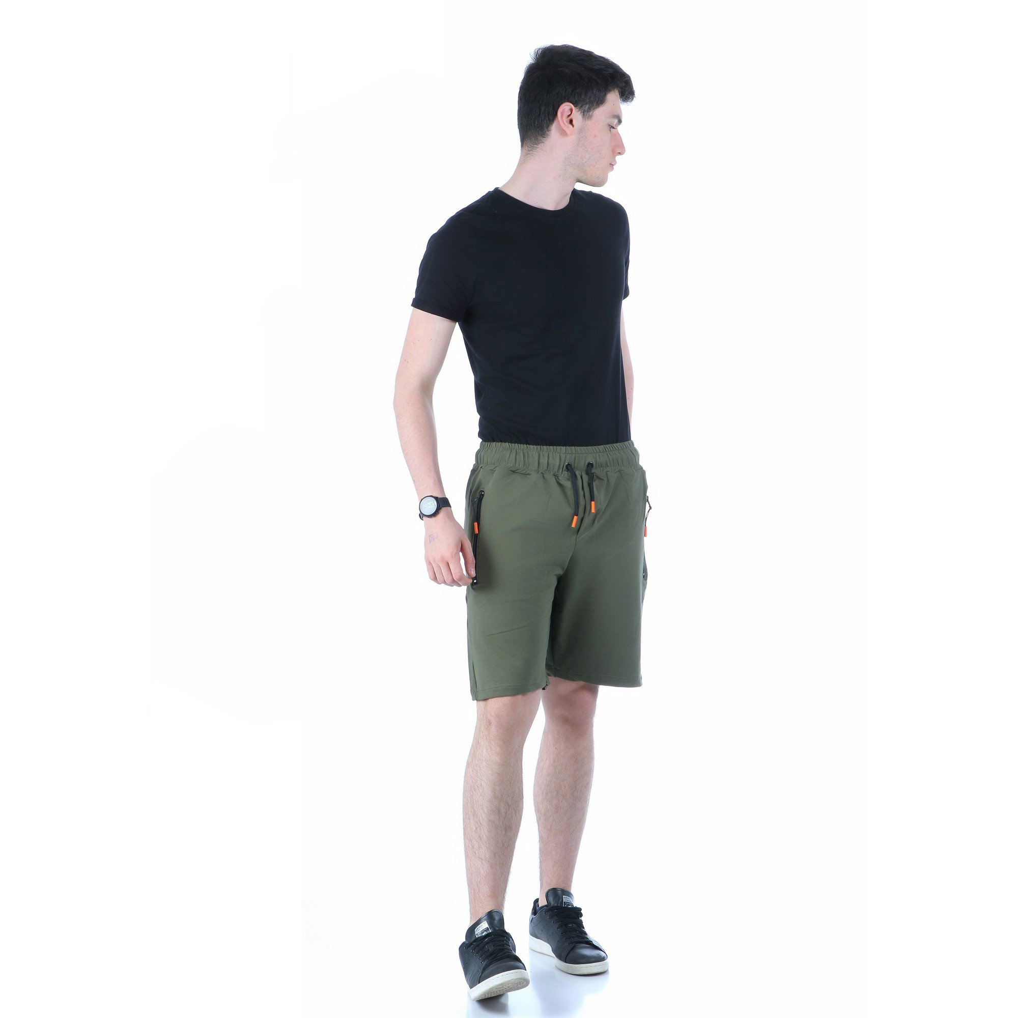 COBRY Verde Militare - Bermuda in felpa