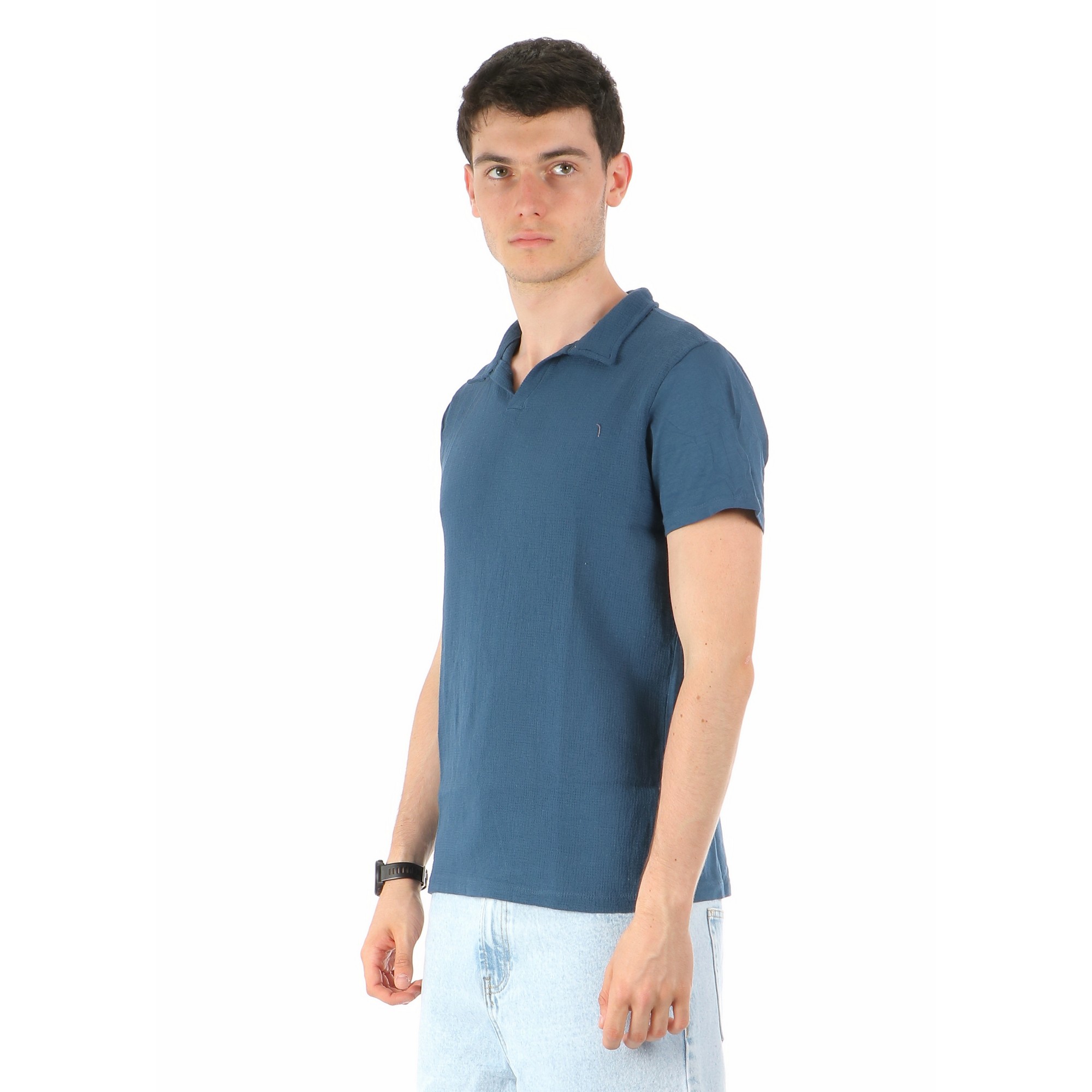 STANDER Blu - Camicia Mezza Manica - immagine 3