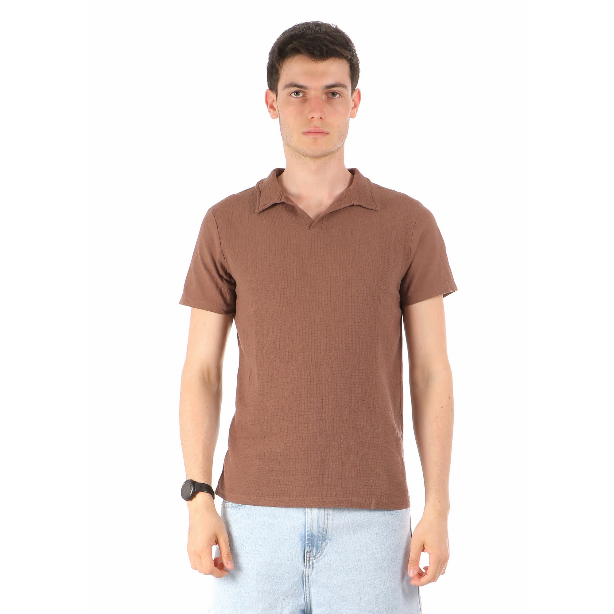 STANDER Cacao - Camicia Mezza Manica - immagine 2