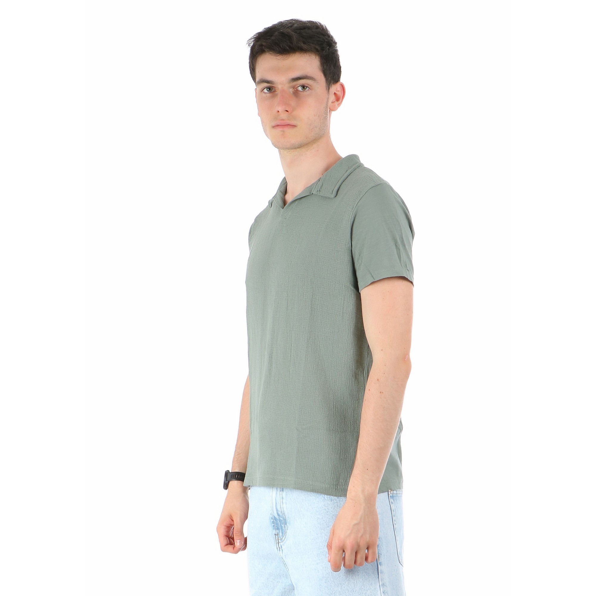 STANDER Verde Militare - Camicia Mezza Manica - immagine 3