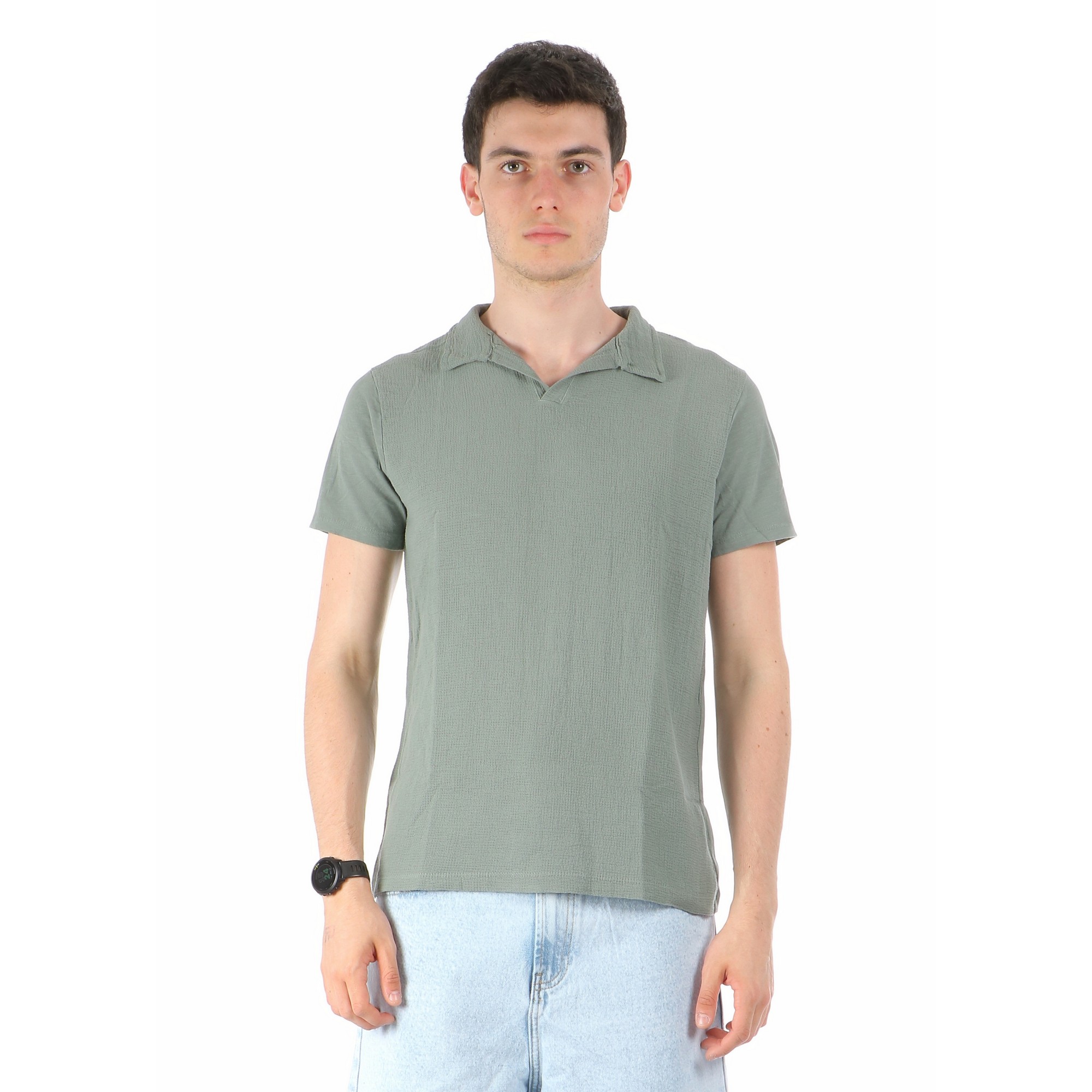 STANDER Verde Militare - Camicia Mezza Manica - immagine 2