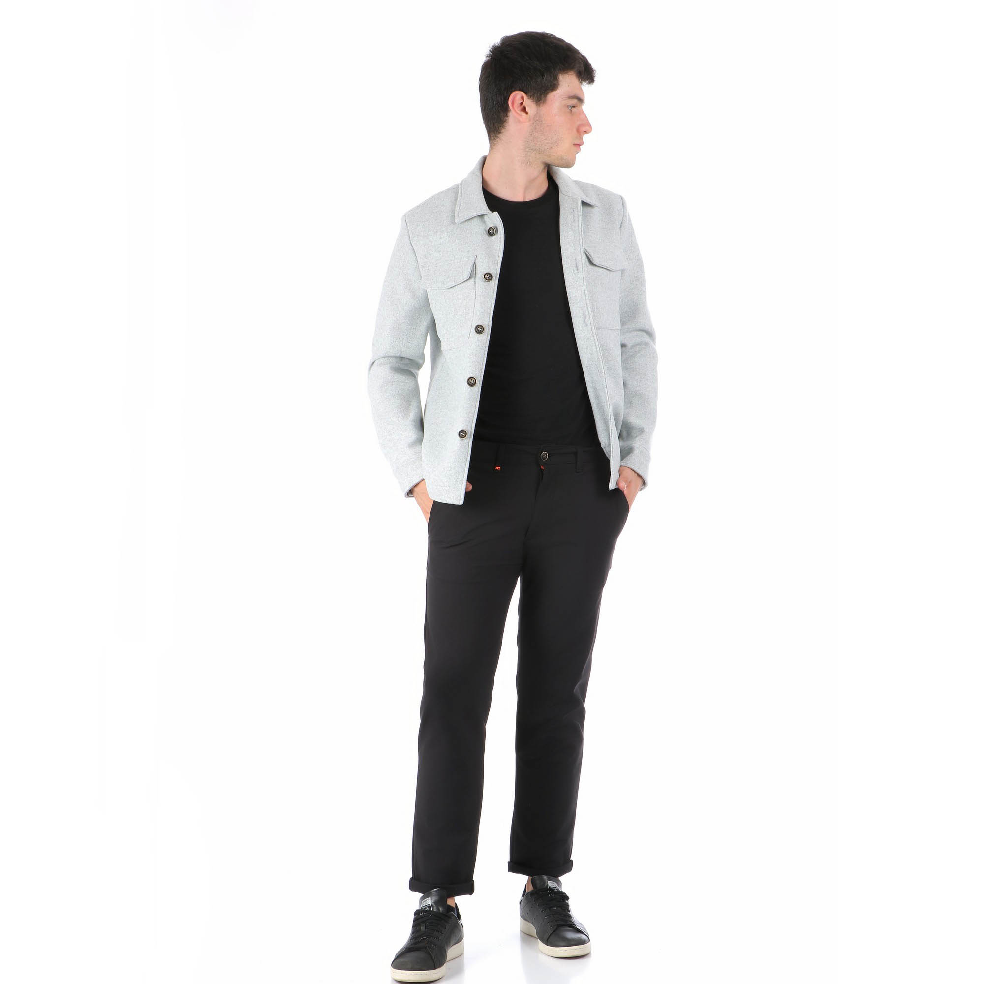 GENTLEMAN Grigio - Giacca camicia